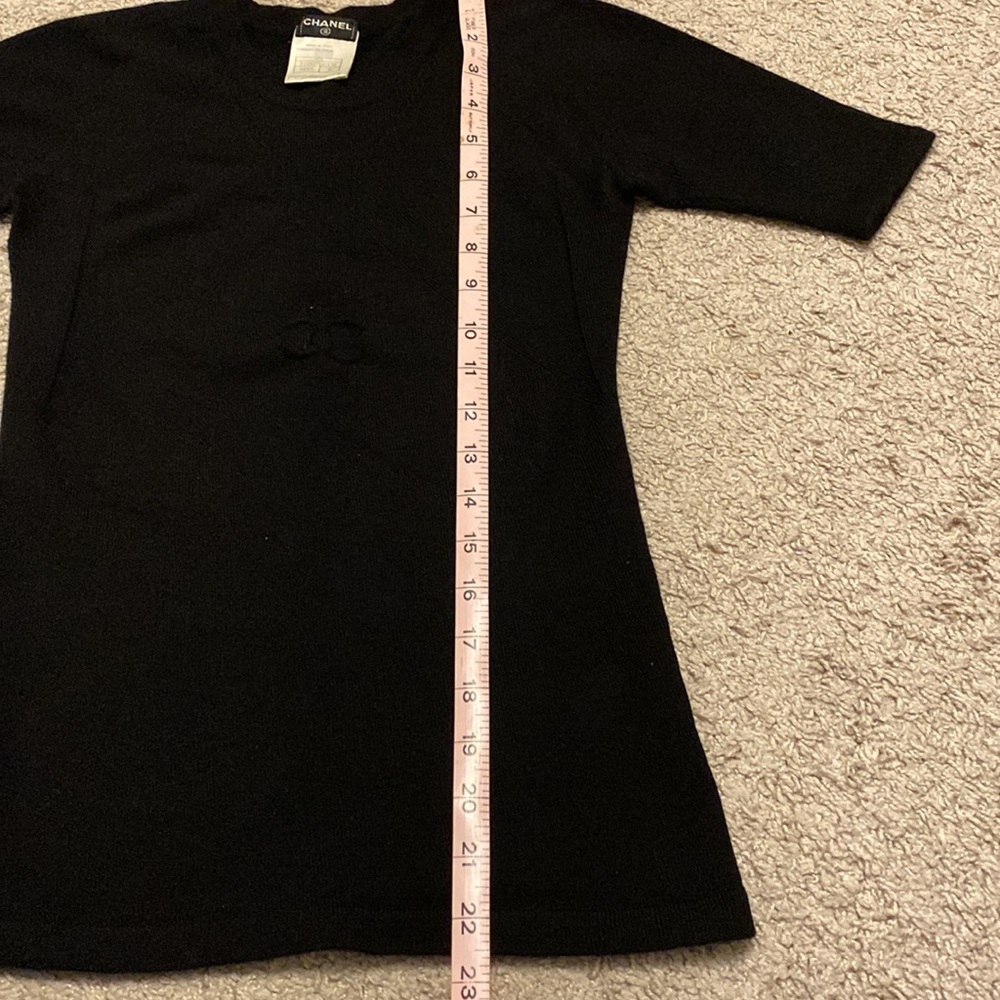 Chanel CC logo vintage cashmere top - Picture 11 of 12